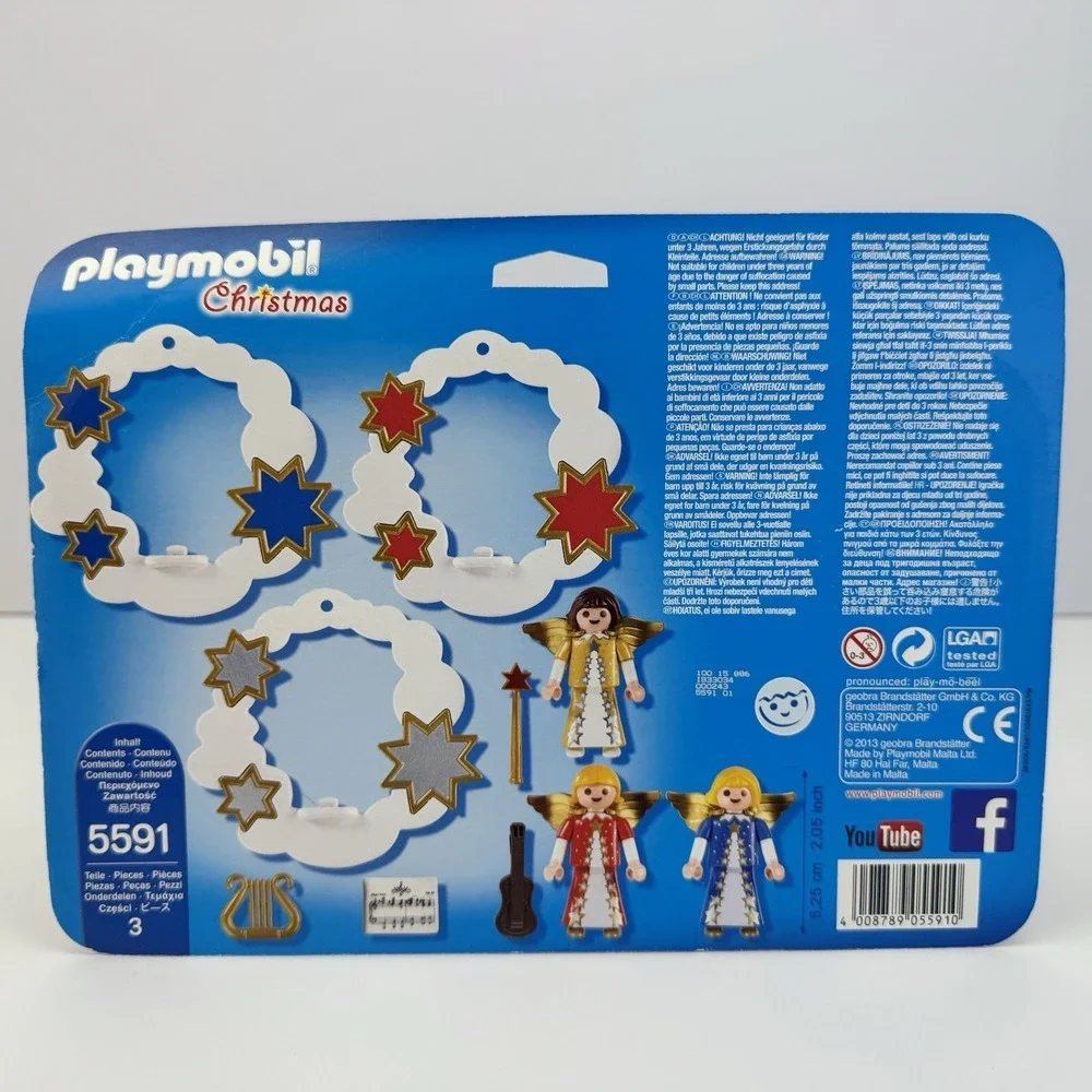 Playmobil‎ Blister Pack 5591 Christmas 3 Ornament Set Angels Tree Decoration NEW